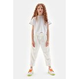 Tyess Kız Çocuk Beyaz Pantolon 23SS0TJ4212 Dar Paça Tasarımıyla Günlük Şıklık Sunuyor - 14 Yaş