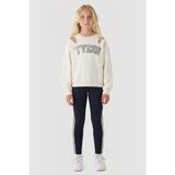 Tyess Kız Çocuk Ekru Sweatshirt - 4 Yaş