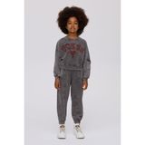 Tyess Kız Çocuk Gri Melanj Sweatshirt - 4 Yaş
