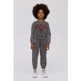 Tyess Kız Çocuk Gri Melanj Sweatshirt