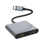 Type C 4 İn 1 Cift 4K Hdmi Cikis -20V Pd- Usb 3.0 Port