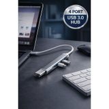 Type-C 4 Port USB 3.0 Hub Çoklayıcı Ultra İnce Adaptör MacBook Notebook Uyumlu Bölücü ATSN-XAL54YT0054