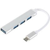 Type-C 4 Port USB 3.1 Hub Çevirici Çoğaltıcı - Gümüş