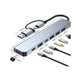 Type-C 7in1 USB 3.0 Hub, Usb/type-C To USB A, USB C Macbook Uyumlu Çevirici,