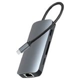 Type-C 8in1 4k Hdmi Rj45 Micro Sd Tf 3xusb 3.0 Şarj Girişli Hub Çevirici
