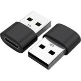 Type-C Adaptör USB Adaptör USB Den Type-C Dönüştürücü Tüm Cihazlara Uyumlu - Siyah