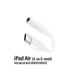 Type-C Aux İpad Air 4 - 5 Nesil Uyumlu Kulaklık Dönüştürücü Type-C Çevirici Aparat