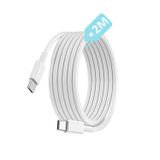 Type C-C Hızlı Şarj Kablosu, 2Metre, ÖRGÜLÜ KABLO VE GÜÇLENDİRİLMİŞ BOYUN, 60Watt PD Hızlı Şarj, iPhone 15/16/17 ve Andoid İçin (1Ad x 2Metre Beyaz)