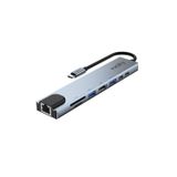 Type-C Çoğaltıcı Hub 8 İn 1 | 4K Hdmı, 100W Pd, Ethernet, Sd/Tf, Usb 3.0 (V301001) Standart