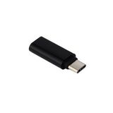 Type-C Erkek - Micro USB Dişi Şarj Kablosu Çevirici - Siyah