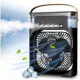 Type-C Girişli Masaüstü Mini Klima Gece Lambalı Buharlı Hava Soğutucu Vantilatör 3 Kademeli Taşinabilir Soğutucu 600 Ml