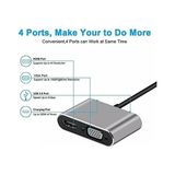 Type-C HDMI VGA USB 3.0 Type 4in1 Video Dönüştürücü Veri Aktarıcı USB Adaptör Notebook ve Macbook ile Uyumlu Gri Tc-26 - 1 GB - 00-Siyah - Beyaz - Option-1