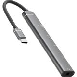 Type-C Hub, 5in1, 2 Adet Type-C, 2 Adet Usb-A Çoklayıcı, 3,5 mm Kulaklık Çıkışlı USB C Hub Adaptörü Macbook ile Uyumlu H03 - 1 GB - 00-Siyah - Beyaz - Option-1