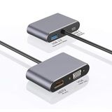 Type-C Hub Dönüştürücü Kablo HDMI VGA USB 3.0 Type-C 87W Çoklayıcı
