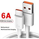 Type C Kablo Turbo Hızlı Şarj Kablosu 67-120W 6A Redmi Note 10 S x Pro Max 5g Redmi Note 11 S 5g T - Beyaz