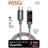 Type-C -Lightning Pd 30W Hızlı Şarj Kablosu İphone 11-12-13-14 480Mbps Veri Tranferi Fulltehc Fc153