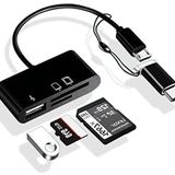 Type-C Micro Usb 3in1 Sd Micrsd Kart Okuyucu Otg Çevirici Kablosu 5256