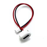 Type C Panel Montaj Dişi Soket 2 Pin 10Cm Kablolu Beyaz Uzatma Konnektör Araba Kamera Oyuncak Telefon Şarj Mp3 Tablet