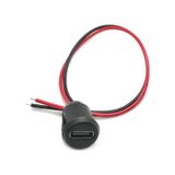 Type C Panel Montaj Dişi Soket 2 Pin 15cm Kablolu Uzatma Usb 3.1 Konnektör Araba Kamera Oyuncak