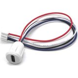 Type C Panel Montaj Dişi Soket 4 Pin 15CM Kablolu Beyaz Uzatma USB 3.1 Konnektör Araba Kamera Oyunc