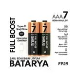 Type-c Şarjlı 800mwh 1.5v Şarj Edilebilir 2 li Aaa İnce Pil - Lityum Iyon Batarya