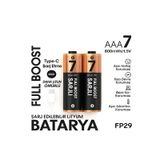 Type-C Şarjlı 800Mwh 1.5V Şarj Edilebilir 2'Li Aaa İnce Pil - Lityum İyon Batarya