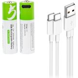 Type-C Şarjlı Li-Ion Aa Kalem Pil 1.5V 2600MAH 2li Paket