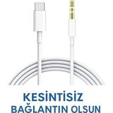 Type-C To 3.5mm Aux Dönüştürücü Ses Kablosu - TYP-C AUX KABLOSU