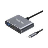 Type-C To 4K HDMI Type-C PD100W Usb-A 3.0 Hub Dönüştürücü Adaptör - 1 GB - 00-Siyah - Beyaz - Option-1