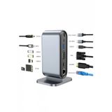 Type-C To Hdmi 4K30hz, Vga 4Xusb3.0, Rj45 Ethernet, Kart Okuyucu, Pd 100W, 3.5Mm Ses Cevirici
