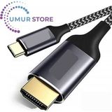 Type-C To HDMI Kablo 180 cm 4K 60Hz Görüntü Aktarım Kablosu Tak & Çalıştır