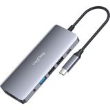 Type-C To HDMI VGA Ethernet Aux 1*usb 3.0 2*usb PD100W Tf Sd Kart Okuyucu Çoklayıcı Dönüştürücü - 1 GB - 00-Siyah - Beyaz - Option-1