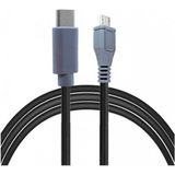 Type-C To Mikro USB Kablosu USB Tip C - Mikro USB Otg Kablosu Erkek - Erkek Şarj Veri Iletimi 1 Metre Kablo ZR797