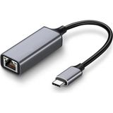 Type C To RJ45 2.5g 10/100/1000/ Gigabayte Ethernet Çevirici - Siyah