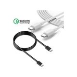 Type-C To Type C Data Hızlı Şarj Kablosu Usb Iki Ucu Type C Kablo beyaz