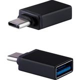 Type-C To USB 3.1 Otg Dönüştürücü Adaptör - 5gbps Yüksek Hızlı Veri Transferi, iPhone 15/16/17, Macbook, iPad ve Android ile Uyumlu Metal Kasa Çevirici - Siyah