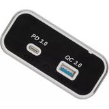 Type-C USB 2 Portlu Araç Şarj Soketi Adaptörü 12V-24V (Model 4) - Siyah