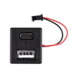 Type-C / USB A Dişi Soket Kavisli 2 Pin 10CM Kablo Jst Çift USB 5V 2A Panel Montaj Cep Tel Tablet