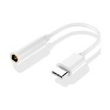 Type-C (Usb C) To 3.5mm Aux Dönüştürücü Adaptör Kulaklık Dönüştürücü Beyaz