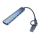 Type C Usb Hub, 8'i 1 arada USB 3.0,2.0, Type C Veri, 3.5 Ses, SD/TF Kart Okuyucu
