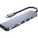 Type-C USB Hub Çoklayıcı Kablo 1x USB 3.0 1x USB 2.0 1x Type-C 1x HDMI Çoklayıcı Sd/tf Kart Okuyucu