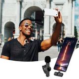 Type C Uyumlu İphone Dönüştürücülü Kablosuz Yaka Mikrofonu Android ve İphone Uyumlu Mini Mikrofon (5250)