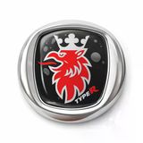 Type R Geyik Logolu Metal Araç Amblemi Krom Çerçeveli Oto Panjur Bagaj Arma