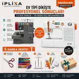 Typeak Dikiş Makinesi Seti – 145 Desenli Elektronik Düz Dikiş Makinesi + 3-4 Iplik Overlok Makinesi