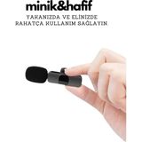 Typec Çiftli Kablosuz Yaka Mikrofon Seti Telefon Vlog Canlı Yayın Tiktok Youtube Uyumlu
