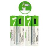 Typec İle Şarjolabilen 4 Lü Aaa 1.5V Lityum İnce Şarjlı Kalem Pil 750 Mah Uzun Ömürlü