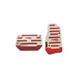 typer Universal Otomatik Metal Pedal Seti 2 Parça Krom Kırmızı