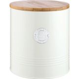 Typhoon Living Serisi Kurabiye Saklama Kabı Krem Y 19 x Çap 16 cm. -3 Lt