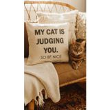Typoniq Attitude Included Judging Cat Kırlent Kılıfı (43 X 43 Cm)