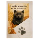 Typoniq Attitude Included Miko The Cat Kedili Pamuklu 2'Li Mutfak Havlusu (35X50 Cm)
